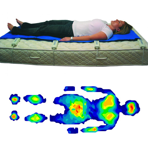Body pressure mapping in a mattress configuration