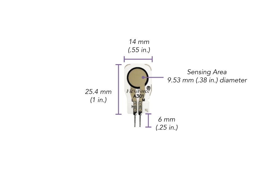 Small Force Sensing Resistor, FlexiForce A301 Sensor