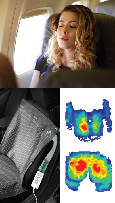 Figure 1: Example of a seat pressure distribution scan featuring the BPMS system.