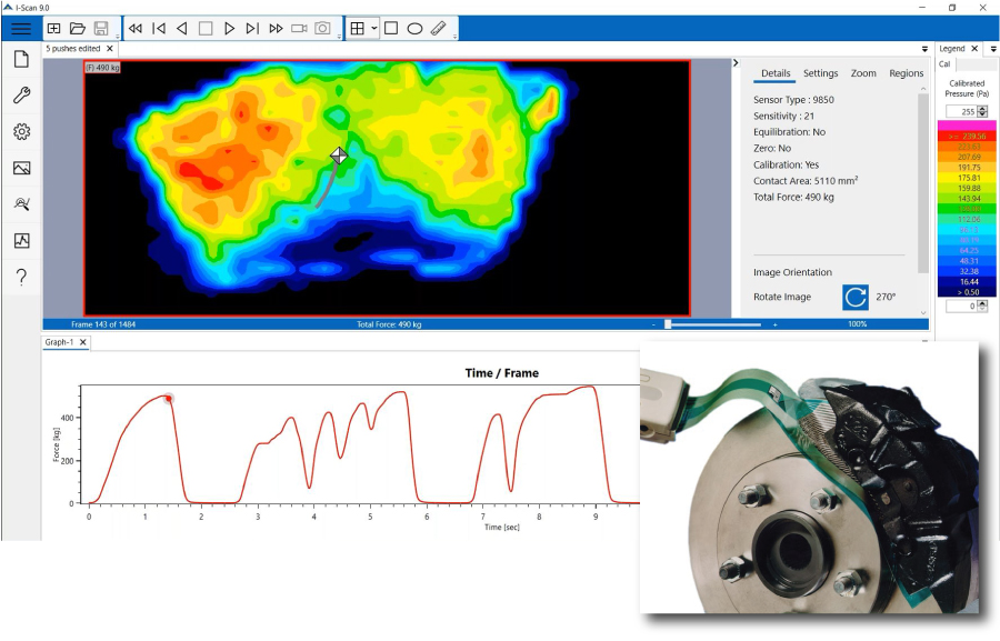 Film Foot Pressure Sensor High Accuracy Pressure Sensing Mat Flexible 16  Sensing Area IP67 Waterproof Film Pressure Mat