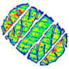 tire pressure profile created with pressure sensing mat